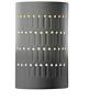 Ambiance 9 1/4" High Gloss Gray Cylinder Outdoor Wall Sconce