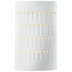 Ambiance 9 1/4&quot; High Gloss White Cylinder Wall Sconce