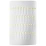 Ambiance 9 1/4" High Gloss White Cylinder Wall Sconce