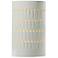 Ambiance 9 1/4" High Matte White Gold Cylinder Wall Sconce