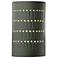Ambiance 9 1/4" High Pewter Green Cylinder LED Wall Sconce