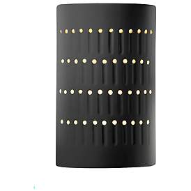 Image1 of Ambiance 9 1/4"H Carbon Black Cylinder Outdoor Wall Sconce