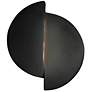 Ambiance 9 1/4"H Carbon Black Gold Circle LED ADA Sconce