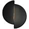 Ambiance 9 1/4"H Carbon Black Gold Circle LED ADA Sconce