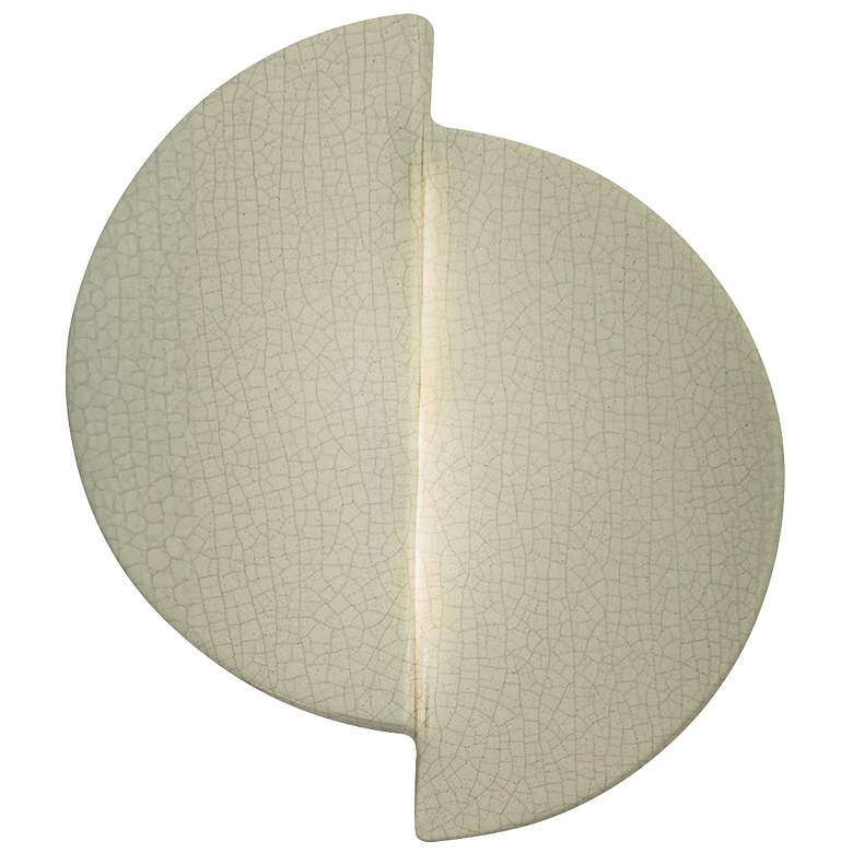 Image 1 Ambiance 9 1/4 inchH Celadon Crackle Circle LED ADA Wall Sconce