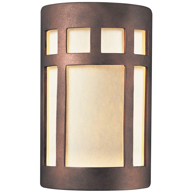 Image 1 Ambiance 9 1/4"H Copper Window LED ADA Outdoor Wall Sconce
