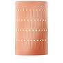 Ambiance 9 1/4"H Gloss Blush Cylinder Outdoor Wall Sconce