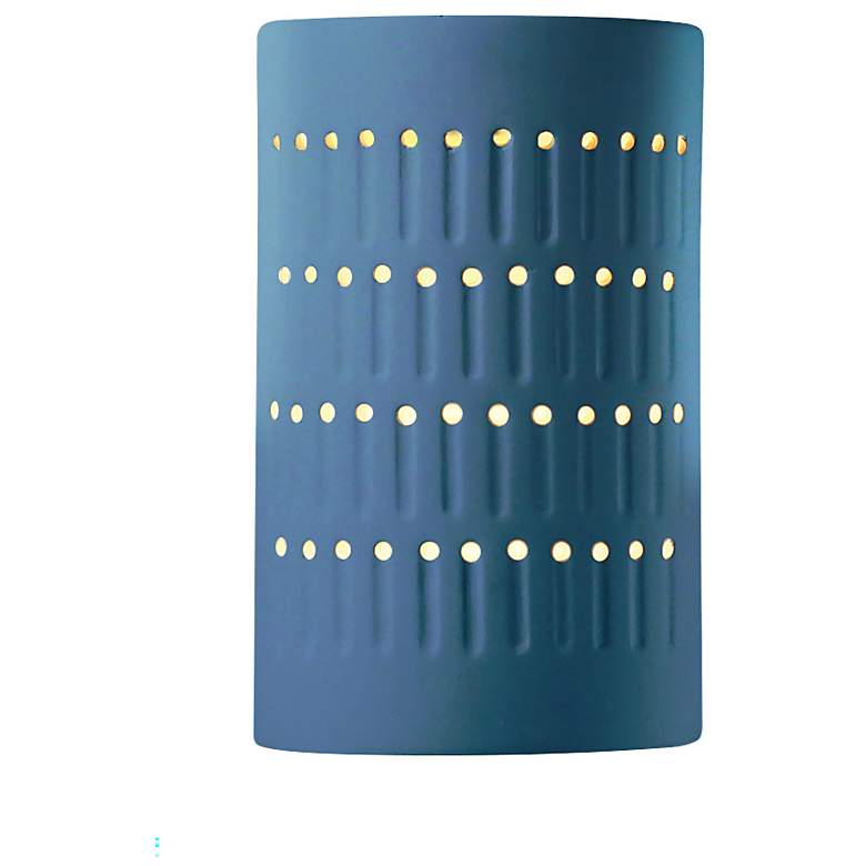 Image 1 Ambiance 9 1/4"H Midnight Sky Cylinder LED Outdoor Sconce
