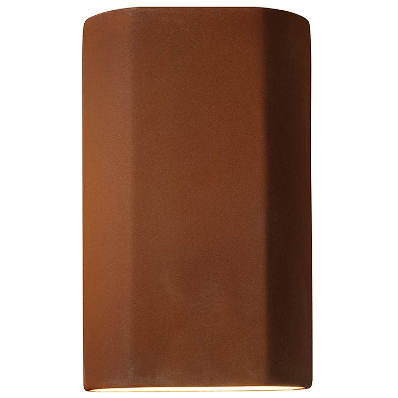 Image 1 Ambiance 9 1/4"H Real Rust Closed ADA Outdoor Wall Sconce