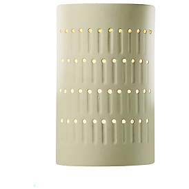 Image1 of Ambiance 9 1/4"H Vanilla Gloss Cylinder Outdoor Wall Sconce