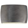 Ambiance 9 3/4"H Silver Oval Closed ADA Outdoor Wall Sconce