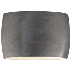 Ambiance 9 3/4&quot;H Silver Oval Closed ADA Outdoor Wall Sconce