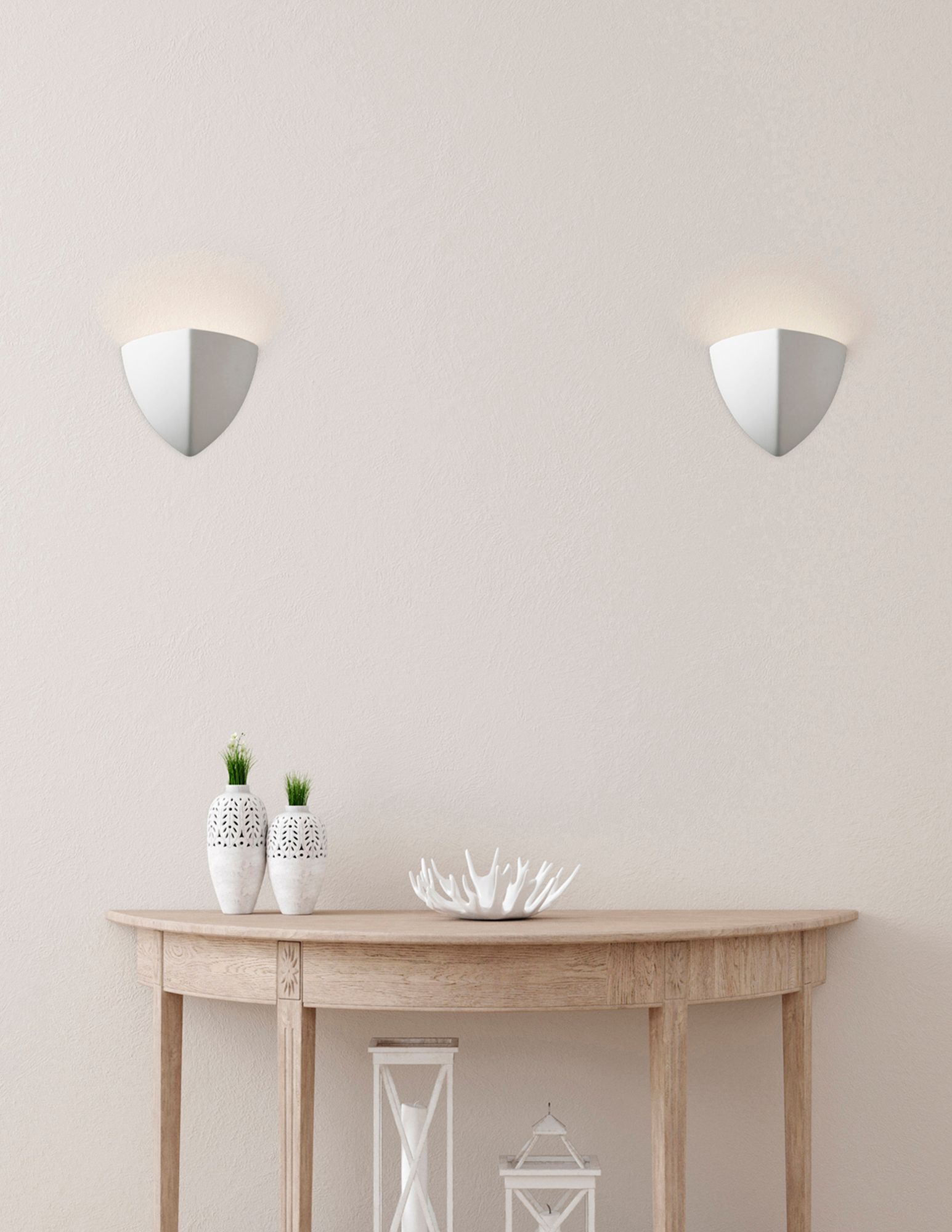 Image 3 Ambiance Ambis 7" Bisque Wall Sconce more views