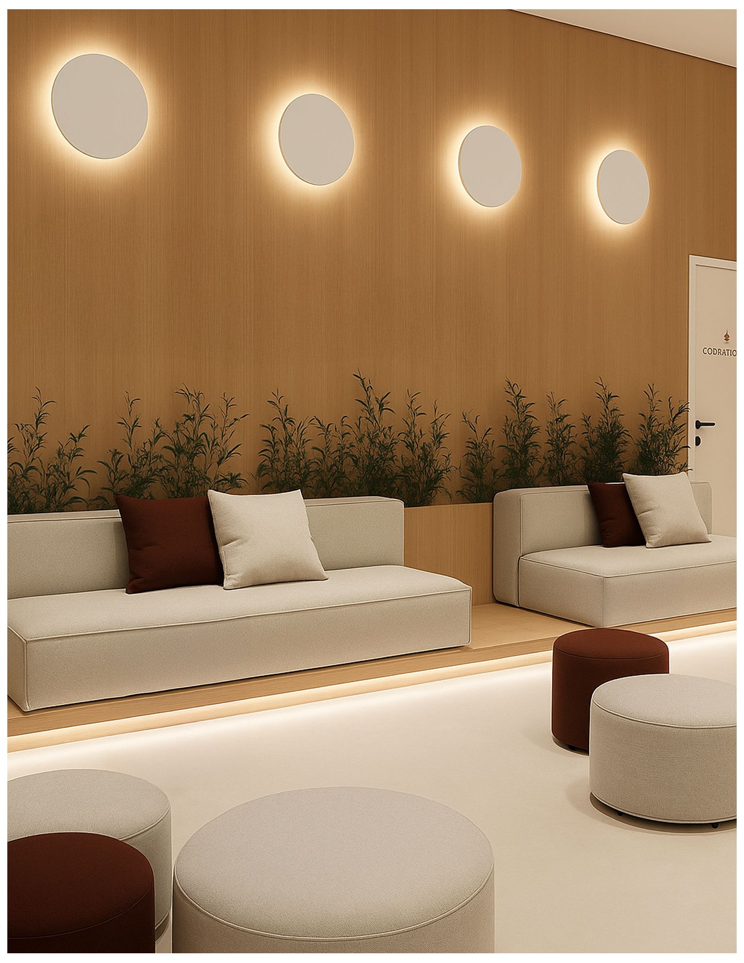 Image 4 Ambiance Backlit 10" High Bisque Round L more views