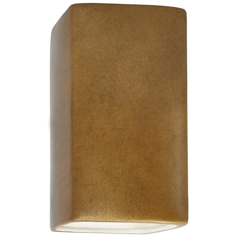 Image 1 Ambiance Ceramic 5.25" Antique Gold LED ADA Outdoor Wall Sconce