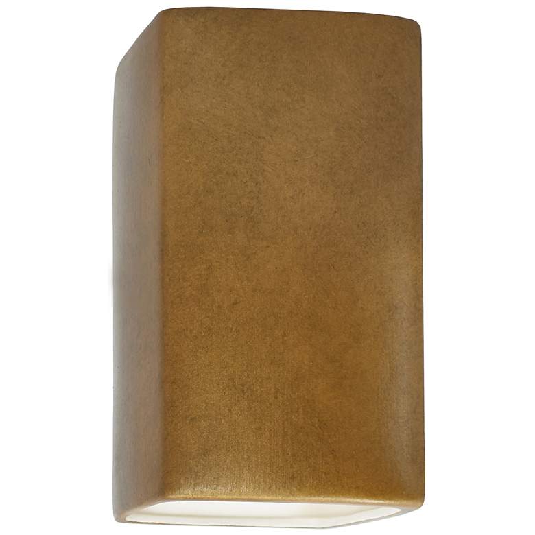 Image 1 Ambiance Ceramic 5.25" Antique Gold LED ADA Outdoor Wall Sconce