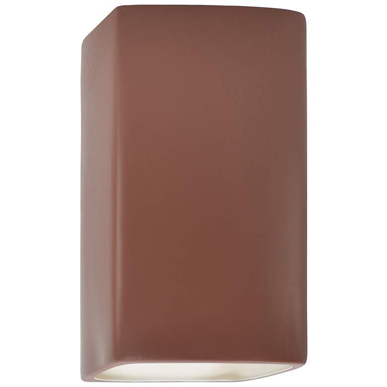 Image 1 Ambiance Ceramic 5.25 inch Canyon Clay LED ADA Outdoor Wall Sconce