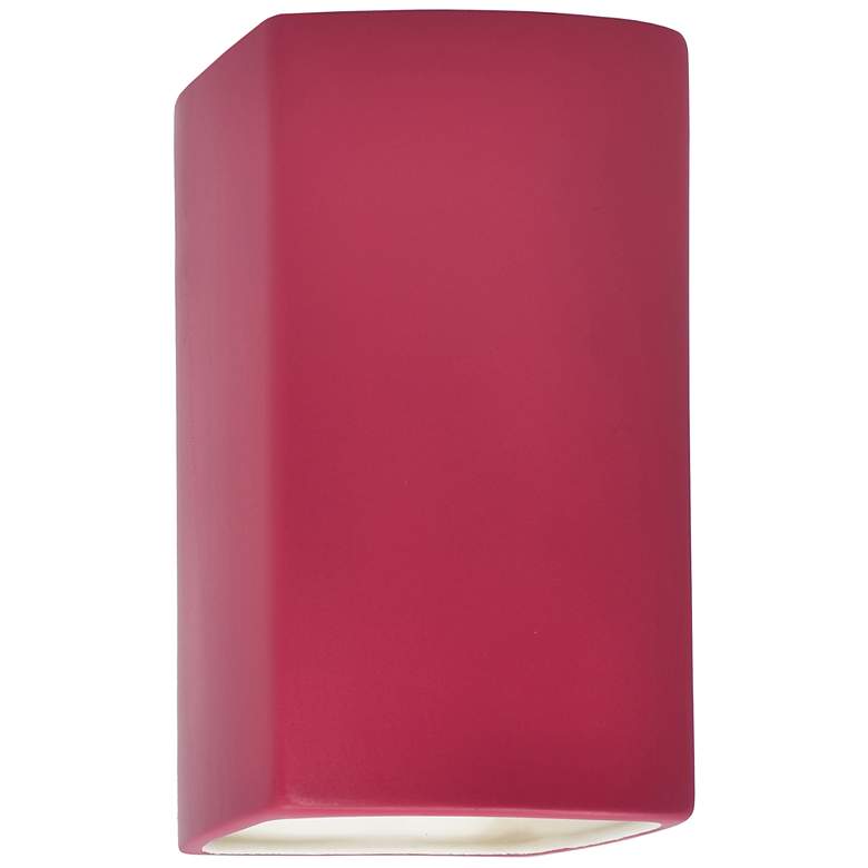 Image 1 Ambiance Ceramic 5.25" Cerise LED ADA Outdoor Wall Sconce