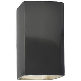 Image1 of Ambiance Ceramic 5.25" Gloss Grey LED ADA Outdoor Wall Sconce