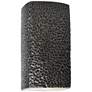 Ambiance Ceramic 5.25" Hammered Pewter LED ADA Outdoor Wall Sconce