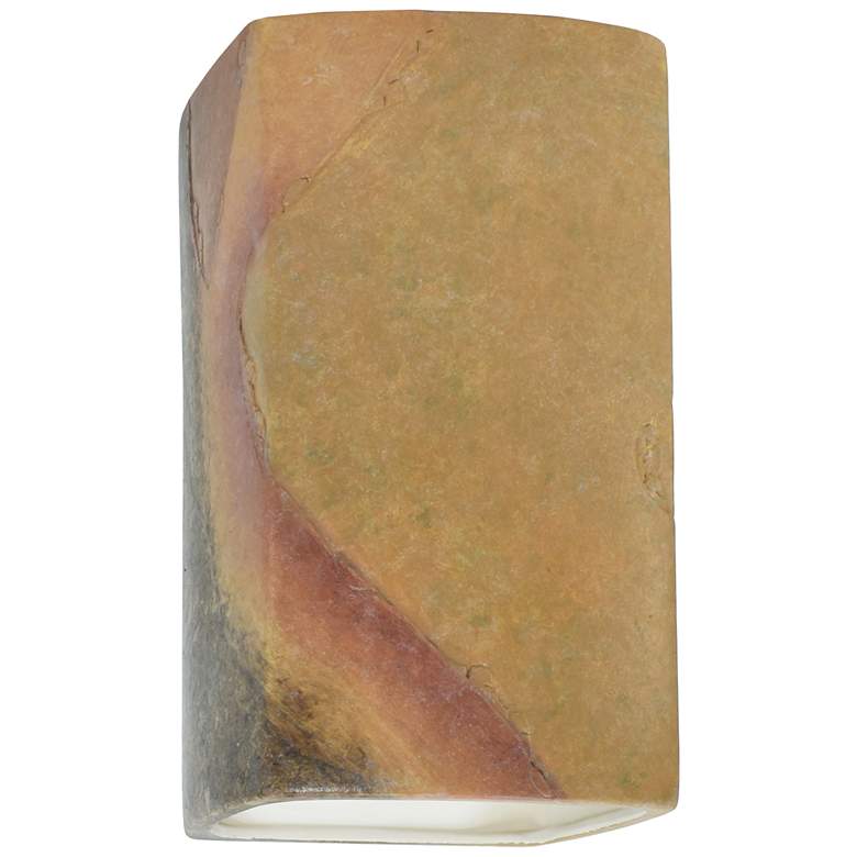 Image 1 Ambiance Ceramic 5.25" Harvest Yellow Slate LED ADA Outdoor Wall Sconc