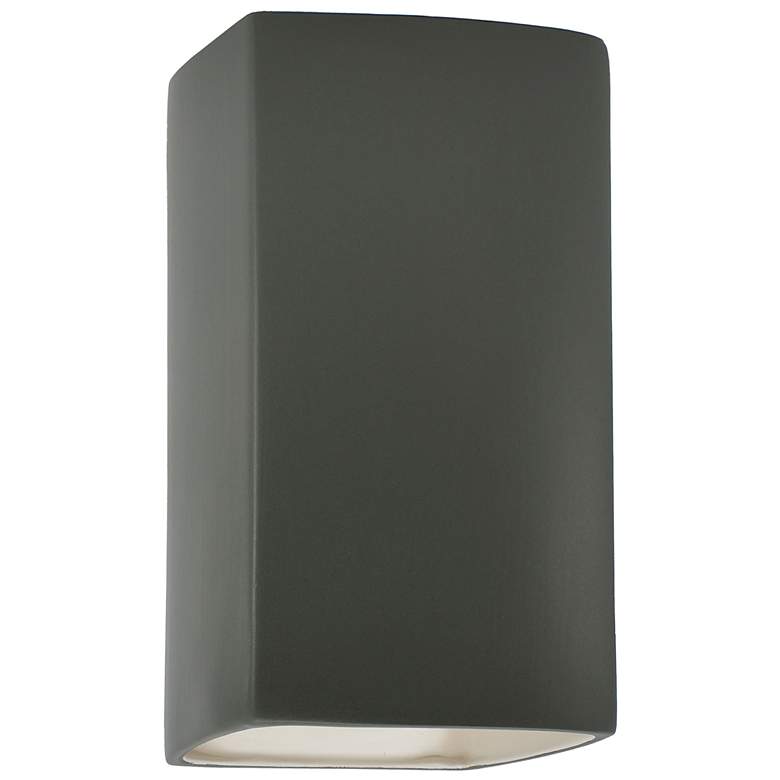 Image 1 Ambiance Ceramic 5.25 inch Pewter Green LED ADA Outdoor Wall Sconce