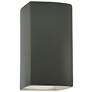 Ambiance Ceramic 5.25" Pewter Green LED ADA Outdoor Wall Sconce