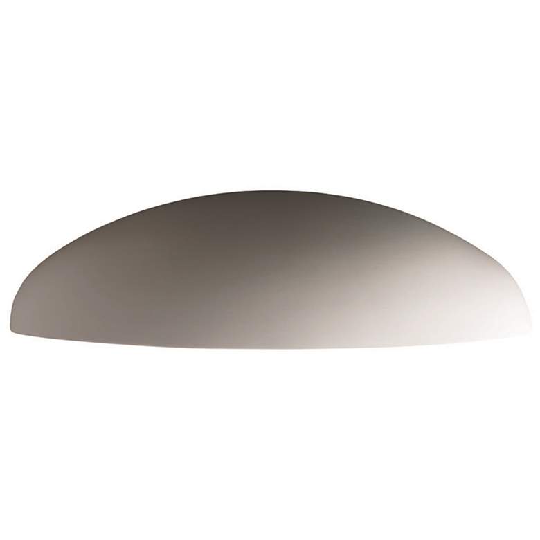 Image 1 Ambiance Ceramic Canoe 19 inch Bisque Downlight ADA Outdoor Wall Sconce