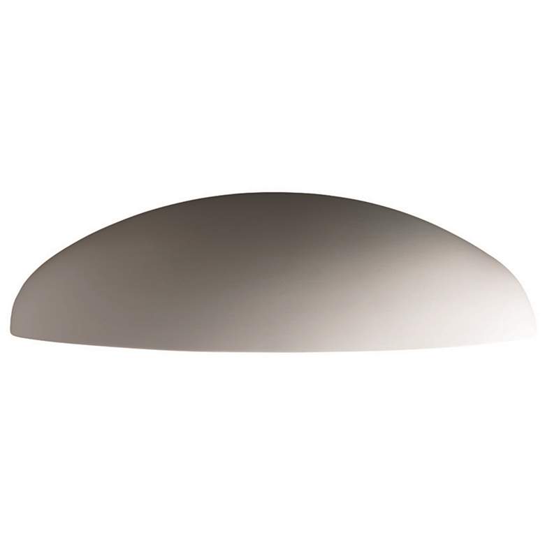 Image 1 Ambiance Ceramic Canoe 19" Bisque Downlight ADA Outdoor Wall Sconce