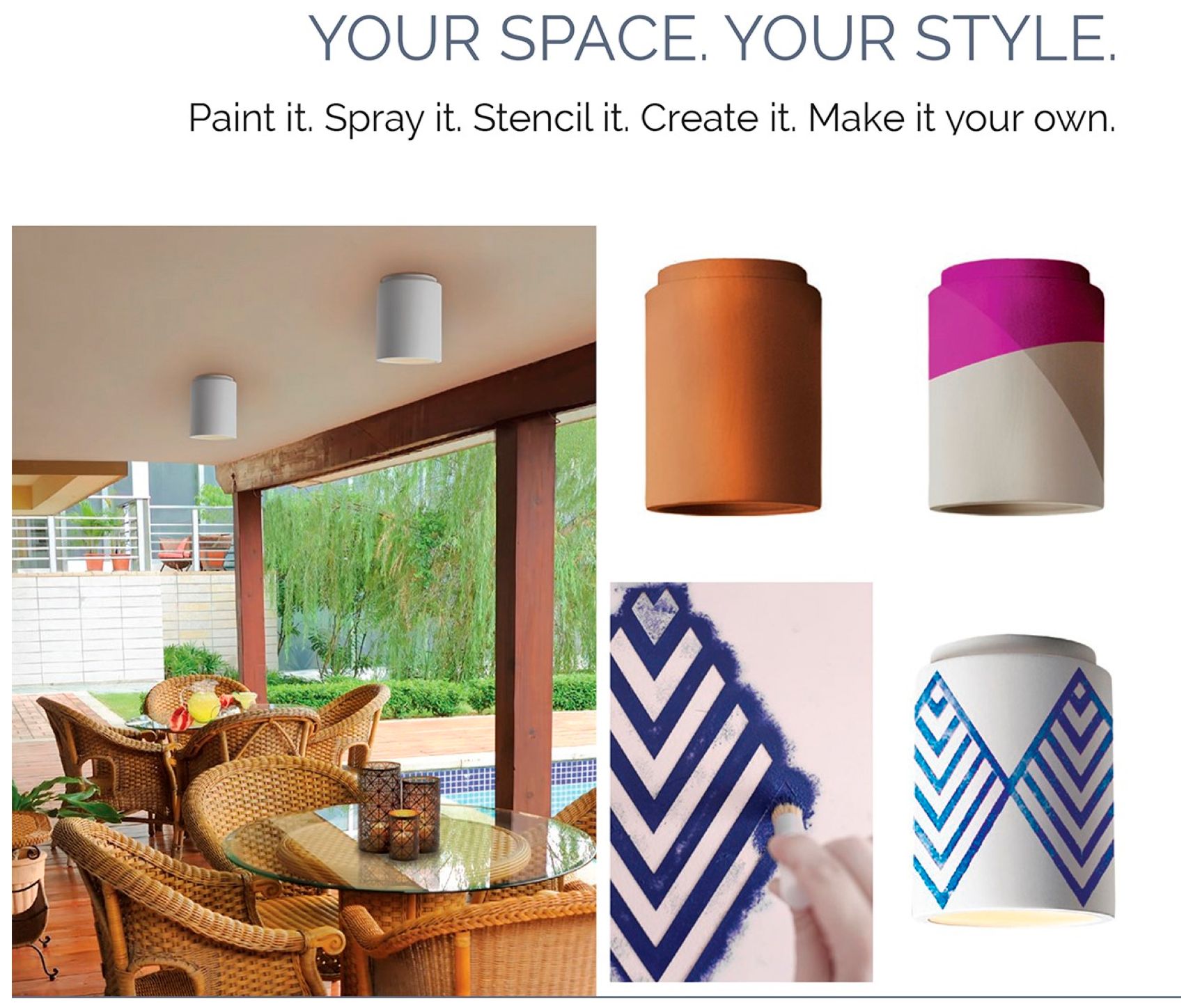 Image 4 Ambiance Ceramic Canoe 19" Bisque Downlight ADA Outdoor Wall Sconce more views