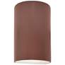 Ambiance Ceramic Cylinder 5.75" Canyon Clay LED Open ADA Outdoor Sconc