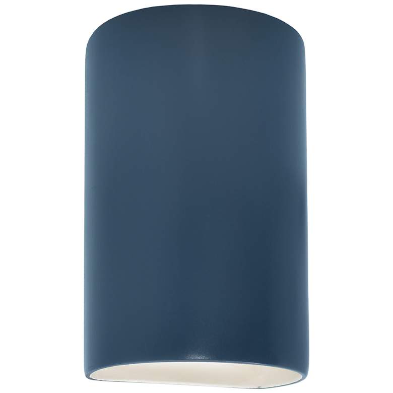 Image 1 Ambiance Ceramic Cylinder 5.75" Midnight Sky LED Open ADA Outdoor Scon