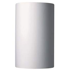 Image1 of Ambiance Ceramic Cylinder 7.75" Bisque LED ADA Outdoor Wall Sconce