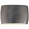 Ambiance Ceramic Oval 16" Antique Silver LED ADA Outdoor Wall Sconce