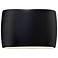 Ambiance Ceramic Oval 16" Carbon Matte Black LED ADA Outdoor Wall Scon