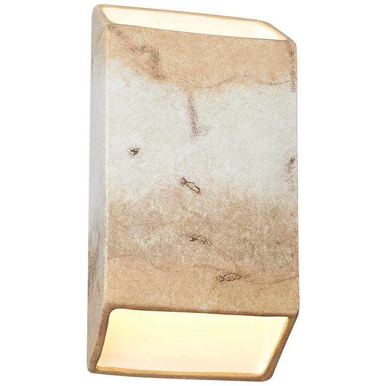 Image 1 Ambiance Collection 14"H Greco Travertine LED Wall Sconce