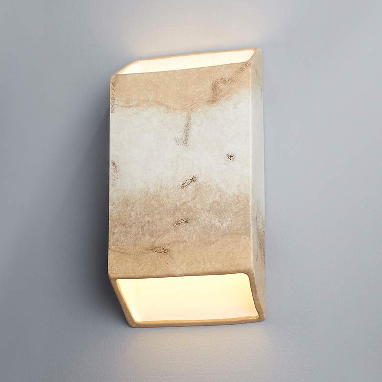 Image 3 Ambiance Collection 14"H Greco Travertine LED Wall Sconce more views