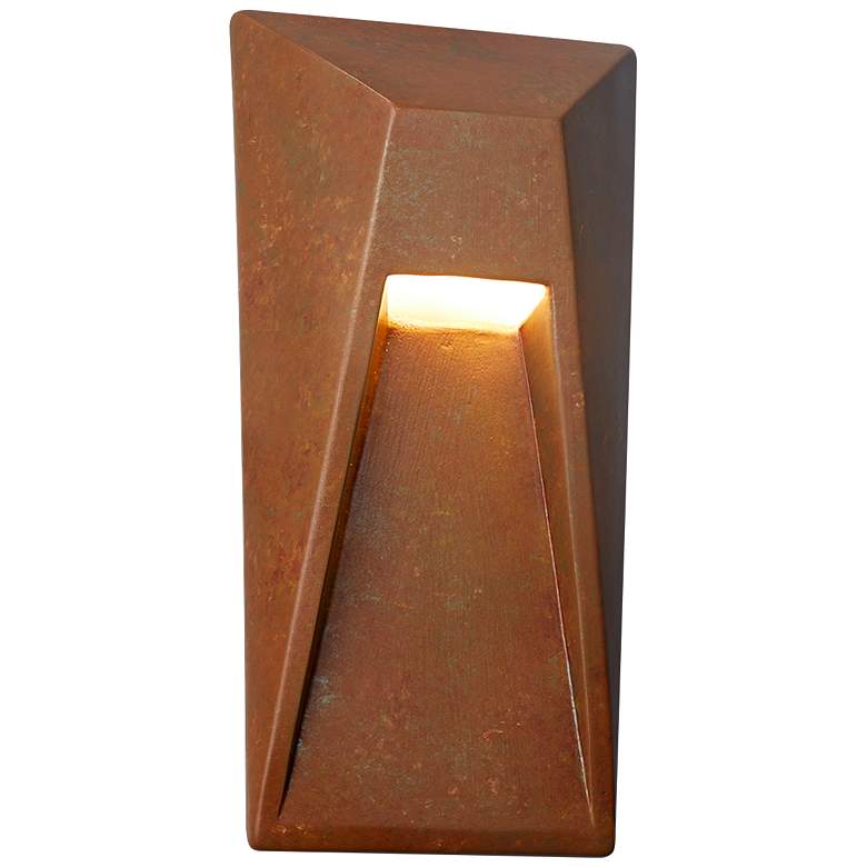 Image 1 Ambiance Collection 16 inch Ceramic Rust Patina Dark Sky LED Outdoor Light