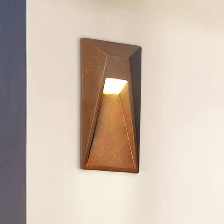 Image 1 Ambiance Collection 16" Ceramic Rust Patina Dark Sky LED Outdoor Light