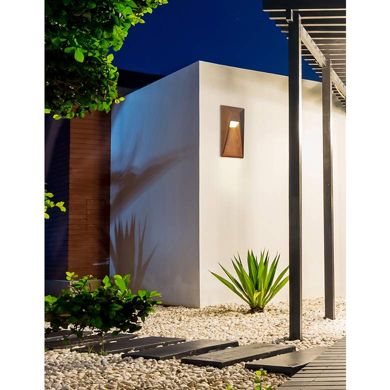 Image 3 Ambiance Collection 16" Ceramic Rust Patina Dark Sky LED Outdoor Light more views