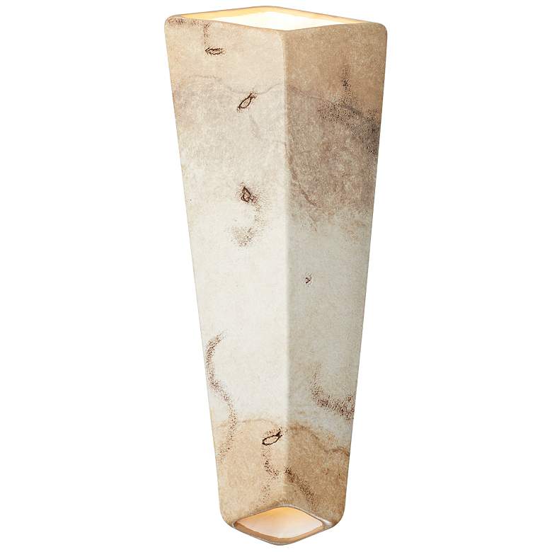 Image 1 Ambiance Collection 17 inchH Greco Travertine LED Wall Sconce