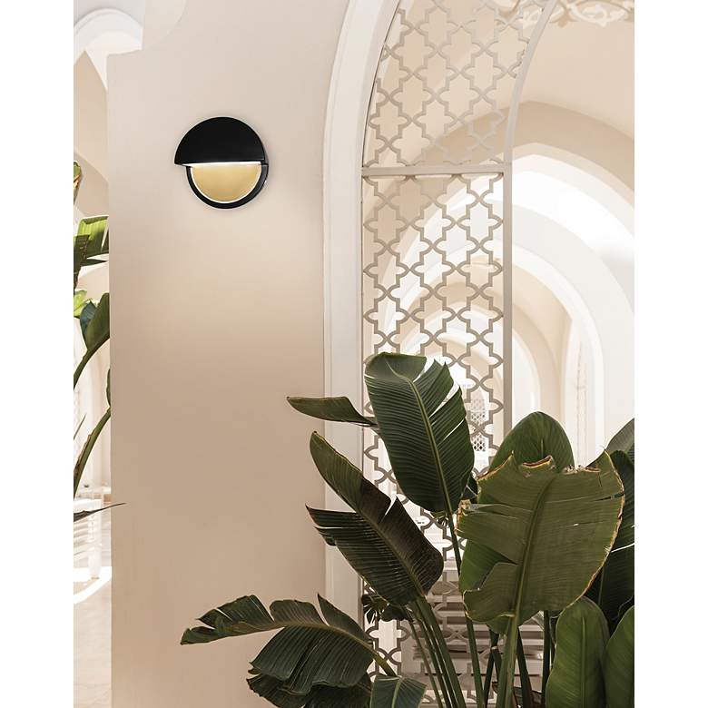 Image 3 Ambiance Collection&#8482; 8 inchH Black Dome LED Outdoor Wall Light more views