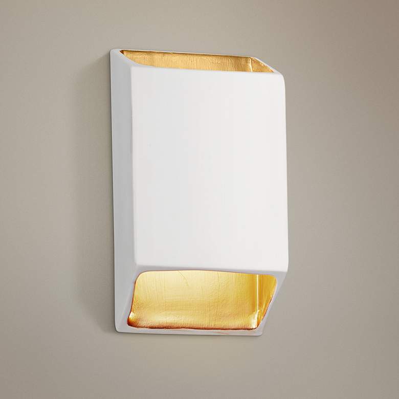 Image 1 Ambiance Collection 9 1/2" High Matte White LED Wall Sconce