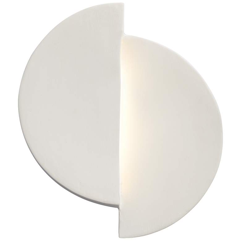 Image 1 Ambiance Collection 9" High Bisque Ceramic LED Modern Wall Sconce
