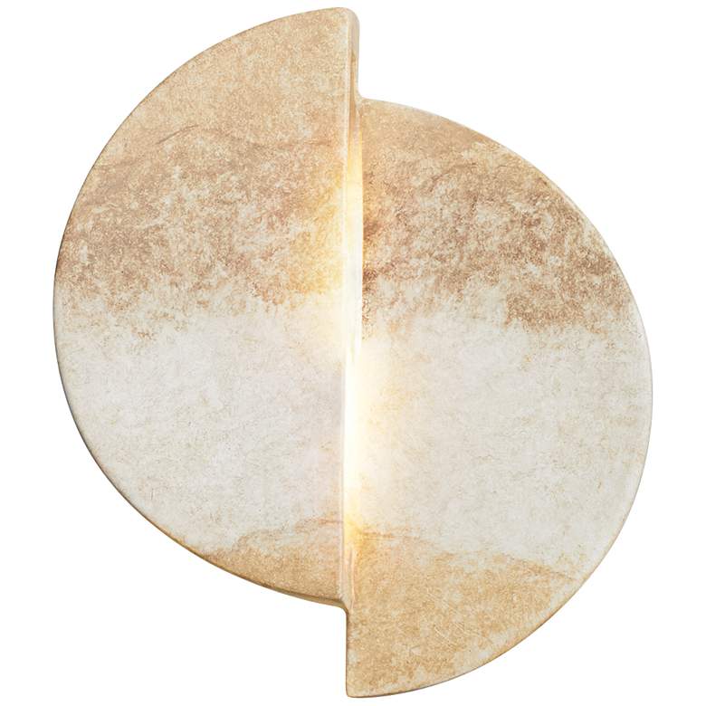 Image 1 Ambiance Collection 9"H Greco Travertine LED Wall Sconce