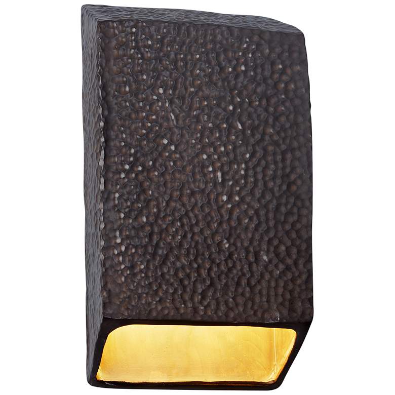 Image 1 Ambiance Collection™ 9 1/2"H Hammered Iron LED Wall Light