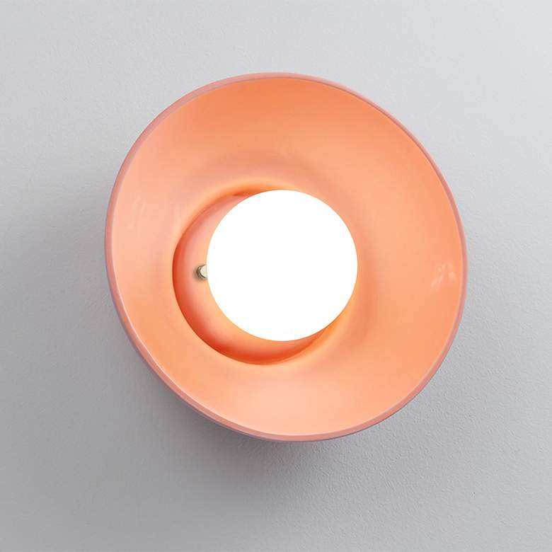 Image 1 Ambiance Coupe 10" High Gloss Blush LED Wall Sconce