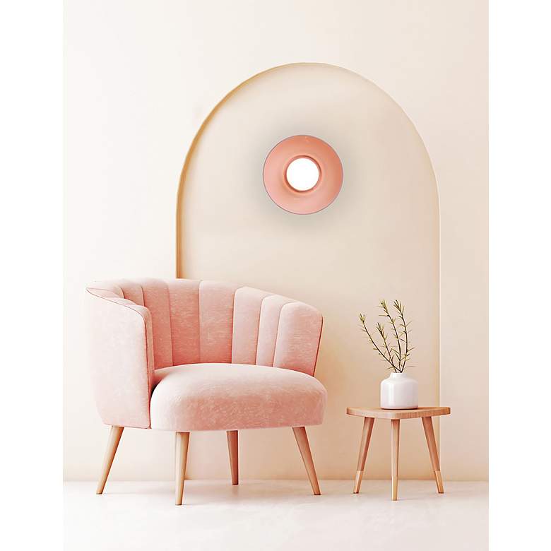 Image 3 Ambiance Coupe 10" High Gloss Blush LED Wall Sconce more views