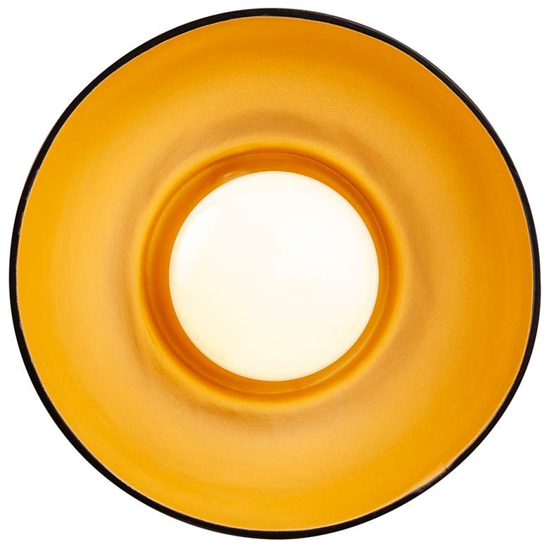 Image 3 Ambiance Coupe 10" High Matte Black and Gold LED Wall Sconce more views
