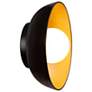 4_Ambiance Coupe 10" High Matte Black and Gold LED Wall Sconce more views